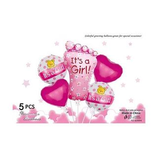 Pink & Blue 5 pcs set Baby & Kids foil balloon