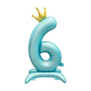 42in Standing Crown Number 6 · Blue 42in Number Balloons foil balloon