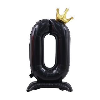 42in Standing Crown Number 0 · Black 42in Number Balloons foil balloon